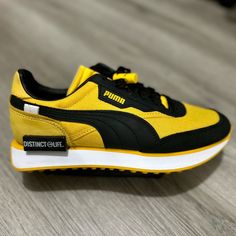 Brand New, Never Worn. Casual Sneaker You Can Wear With A Dress Or Jeans. Yellow Sneakers For Streetwear Athleisure, Yellow Sneakers For Streetwear In Athleisure Style, Yellow Athleisure Sneakers For Streetwear, Yellow Sporty Sneakers With Puma Logo, Sporty Yellow Sneakers With Puma Logo, Sporty Yellow Puma Sneakers, Yellow Low-top Puma Sneakers, Yellow Lace-up Puma Sneakers, Yellow Puma Sneakers For Running