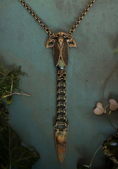 Throughout the world there are mythologies surrounding cicadas. In ... Arcane Jewelry, Mythology Jewelry, The Muses, Queen Jewelry, Beaded Jewlery, Witch Jewelry, Amulet Necklace, Funky Jewelry, Hippie Jewelry