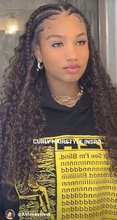 Curly Hairstyles For Mexican Women, Braided Hair Styles For Curly Hair, Cowgirl Hairstyles Curly Hair, Cornrow And Curls Hairstyles, Half Braid Curly Hair, Braided Hairstyles Curly Hair Natural Curls, Cornrow Hairstyles Half Up Half Down, Braided Cornrow Hairstyles Half Up Half Down, Braided Front Curly Back Hairstyle