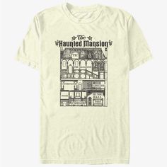 a white t - shirt with the words, haunted mansion on it