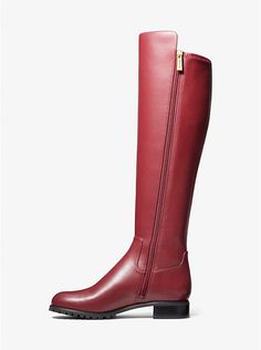 Britt Riding Boot | Michael Kors Classic Wide Calf Knee-high Boots For Fall, Classic Knee-high Winter Boots, Classic Knee-length Boots For Fall, Classic Knee-length Fall Boots, Elegant Michael Kors Workwear Boots, Michael Kors Casual Boots For Fall, Michael Kors Boots For Fall, Red Boots Women, Riding Boots Fashion