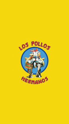 a yellow background with the words los polos hermanos