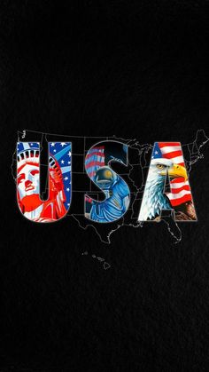 the word usa made up of images of different countries