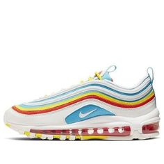 (GS) Nike Air Max 97 'Summer Pack' CK0052-400 (SNKR) Breathable Multicolor Sneakers For Summer, Breathable Multicolor Summer Sneakers, Summer Multicolor Breathable Sneakers, Multicolor Sneakers For Light Sports In Spring, Multicolor Sneakers For Summer Streetwear, Multicolor Sneakers For Summer Sports, Summer Multicolor Sneakers For Streetwear, Sporty Blue Summer Sneakers, Summer Sneakers With Air Max Cushioning And Round Toe