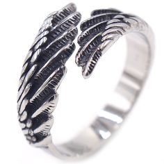 Vintage Angel Feather Wings Ring Stainless Steel Retro Lucky Amulet Biker Ring Product Description Size available: 7,8,9,10,11,12,13 Packing Included: 1 ring  Come with a free gift jewelry bag. Payment We appreciate your prompt payment and look forward to your business in the future.  Shipping All our items will be shipped to buyer's Order address, please confirm your address before you bid. Normally we will ship your order in 5-10 days. Packages will take about 2-3 weeks to arrived after we shipped. Feedback Please let us know before leaving any negative feedback. Please give us the opportunity to resolve any problems and we will try our best to satisfy your needs. Your feedback is very important for us, Positive Feedback and 5 Stars is highly appreciated. Many Thanks!! Wings Ring, Angel Feather, Angel Feathers, Vintage Angel, Biker Rings, Feather Wings, Jewelry Bag, Men's Jewelry Rings, Gift Jewelry