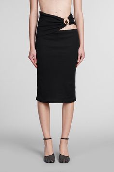 Skirt in black polyester, high waist, asymmetrical cut, cut out detail, stone detail, ribbed knit, straight hem, 96% polyester, 4% spandex, Made in VietnamGender: WomenMaterial: POLYESTERColor: BlackMade in: ImportedProduct ID: 400424_24014516*Import tax/duty will be calculated at checkout (If applicable) Asymmetrical Cut, Christopher Esber, Top Designer Brands, High End Fashion, Exclusive Collection, Fashion Item, Ribbed Knit, Vietnam, Top Brands