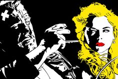 Goldie and Marv by Mr-FunnyFace Sin City Artwork, Sin City Movie, Black Vodka, Valkyrie Tattoo, Vintage Oddities, Noir Art, City Artwork