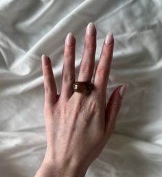 Welcome! :)  🌿 Details Below: Dome ring with a smooth and shiny finish. Cute and trendy ring for any occasion! US size: approx. 7-7.5 Material: Acrylic -This listing is for 1 ring. ✨ How to Care for your Jewelry: Protect your jewelry by keeping it dry and away from the sun. I also recommend storing your jewelry in a secure area! ✈️ Ships same day or next day - I am not responsible for your package after it ships. All packages are shipped with USPS.  Please feel free to reach out to me with any Trendy Crystal Promise Ring, Trendy Round Crystal Promise Ring, Everyday Open Crystal Ring, Trendy Hypoallergenic Brown Jewelry, Modern Brown Rings For Gift, Trendy Brown Hypoallergenic Jewelry, Modern Brown Rings For Gifts, Trendy Everyday Dome Ring, Trendy Handmade Round Rings