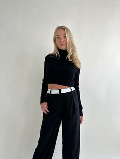 The Core Collection This sweater offers a turtle neck style with long sleeves, and a slight cropped fit Color: Black Model wearing a size large Turtle Neck Style, Turtleneck Style, A Turtle, Secret Sale, Black Model, Long Sleeve Turtleneck, Girl Gang, Our Girl, Instagram Shop