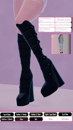 an image of a woman's legs in high heeled boots with buttons on them