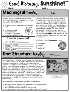 the good morning worksheet for kids with pictures on it and texting below