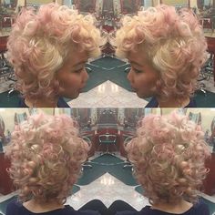 Blonde With Pink Tips, Blonde And Pink, Candy Melt, Pink Tips, Bold Hair Color, Blonde With Pink, M Instagram, Dyed Natural Hair, Goddess Hairstyles