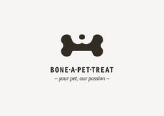 a dog bone - a - pet treat logo with the words, your pet, our passion