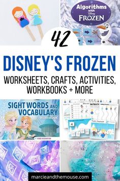 disney's frozen worksheets, crafts, and more are featured in this post