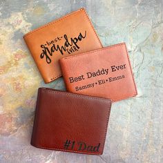 Let us help you create a meaningful, monogrammed wallet that is created with full grain leather and custom engraved with care in our studio in Boston. Celebrate with a gift that commemorates an anniversary, a surprise on their birthday, or perfect holiday present. Use your very own handwriting, the signature of a beloved family member, your child's drawing, or a photograph to have specially engraved on the leather. Or select from one of our fabulous font styles to or monogram options for graduat