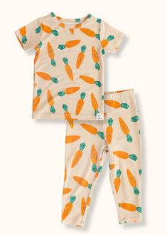 Carrots Pajama Set Bamboo Pajamas, Women Wholesale, Baby Kids Clothes, Bamboo Fabric, Kids Pajamas, Sleep Comfortably, Pajama Set, Carrots, Jumpsuit Dress