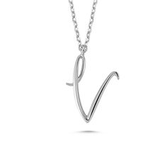 Made with 925 Sterling SilverRhodium Plated16 inch / 41 cm chain length2 inch / 5 cm extension length0.5 inch / 2 cm flat V pendant length V Initial, V Pendant, Silver Display, V Letter, Initial Letter Necklace, Initial Necklace Silver, V Design, Silver Necklace Chain, Sterling Silver Initial