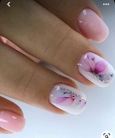 Nails Art Summer, Summer Nails Art, Pink Nail Art Designs, Pedicure Ideas, Nails Arts, Milky Nails, Manicure Nail Designs, Pink Nail Art