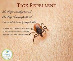 Tick Repellent Essential Oils, Bug Spray Recipe, Săpunuri Handmade, Tick Repellent, Essential Oils Health, Essential Oil Blends Recipes, Living Essentials Oils, Essential Oil Diffuser Blends, Young Living Oils