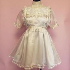 Handmade Jocelyn Dress. Organza over satin. Vintage inspired babydoll dress with lace detailing. She can be made in other colors and sizes xoxox Babydoll Outfit, Nightgowns For Women, Alternative Outfits, Costume Outfits, Dress With Lace, Edgy Outfits, Custom Dresses, Babydoll Dress, Doll Dress