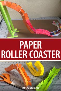 this paper roller coaster is made from construction materials