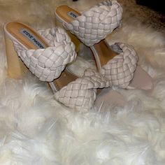 Authentic Never Worn Except To Try On Block Heels Approx 3 1/2 Inches Womens Size 8 1/2 No Box Steve Madden Sandals, Steve Madden Shoes, Steve Madden, Women's Shoes Sandals, Block Heels, Shoes Sandals, Womens Sizes, Cream, Sandals