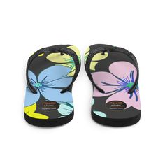 Prepare for an adventurous and carefree summer with a pair of colorful slippers that are created just for you! The rubber sole is lined with a soft fabric to make sure you feel comfortable wherever your day takes you. • Rubber sole • Customizable 100% polyester fabric lining • Black Y-shaped rubber straps • Toe post style This product is made especially for you as soon as you place an order, which is why it takes us a bit longer to deliver it to you. Making products on demand instead of in bulk Non-slip Flip Flops For Surfing And Beach Season, Non-slip Flip Flops For Surfing During Beach Season, Comfortable Flat Flip Flops For Vacation, Non-slip Round Toe Flip Flops For Beach Season, Comfortable Toe Post Flip Flops For Vacation, Textured Footbed Flip Flops For Beach Season, Beach Season Flip Flops With Textured Footbed, Non-slip Toe Post Flip Flops For Beach Season, Non-slip Flip Flops For Vacation