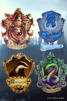 harry potter crests and hogwart's houses by piccolllage on devisy