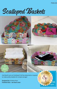 the sewing pattern has been designed to be used as a storage basket