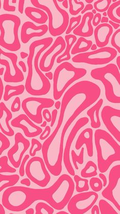 an abstract pink and white background with swirls in the shape of waves on it