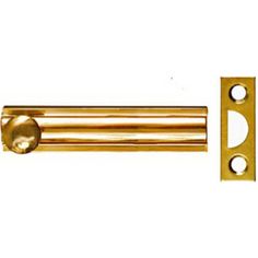 brass plated door handle with two holes