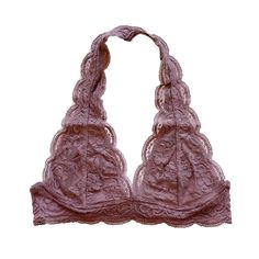 Discover our beautiful scalloped lace halter bralette – the perfect way to add a touch of elegance to any outfit. Made from luxurious lace fabric and detailed with intricate detailing, this stunning bralette will make you feel glamorous and radiant all day long.Our halter lace bralette provides comfort that you can rely on. Its adjustable back strap let you customize the fit to perfectly hug your curves, while the plunge neckline make it the ideal piece for any sexy look. The soft, breathable li Elegant Fitted Bra With Lace Top, Elegant Bra-friendly Halter Neck Intimate, Elegant Lace Bra With Lace Top, Chic Lace Bra With Lace Trim, Chic Lace Bra With Lace Closure, Lace Halter Bralette, Halter Bralette, Fairy Girl, Dusty Purple