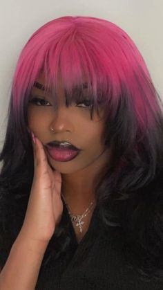 Pink And Black Hair, Dyed Hair Inspiration, Pretty Hair Color, Boost Confidence, Dye My Hair, Hair Dye Colors, Front Lace Wigs Human Hair, Baddie Hairstyles, Hair Inspo Color