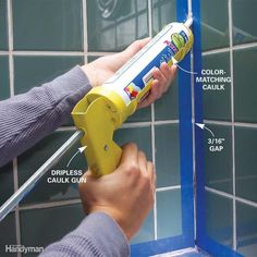 Learn the best tips for applying caulk for a smooth, mess-free seal. Use these tips for perfect results every time! Diy Holz, House Remodel, Painters Tape