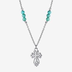 Bead Type: TurquoiseFeatures: Nickel Free, Quick ShipJewelry Closure: Spring Ring ClaspLink Construction: SolidShape: Cross, RoundStone Cut: RoundStone Millimeter Measurement: 4 Mm LengthMetal Color: WhiteChain Length: 16 InchChain Width: 17 MillimetersChain Gauge: 025Extender Length: 2 InchPendant Length: 17mmPendant Width: 10.9mmChain Construction: LinkCare: Wipe CleanStone Type: 6 Enhanced TurquoiseAuthenticity: Enhanced TurquoiseMetal: Sterling SilverNecklace Type: Pendant NecklacesOwned & F Round Pendant Necklace, Sterling Silver Cross, Silver Cross, Round Pendant, Blue Turquoise, Turquoise Sterling Silver, Spring Rings, Turquoise Blue, Jewellery And Watches