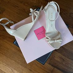 Brand New Beige Kate Spade Wedge With Tags In Original Box. Chic Kate Spade Platform Heels, Chic Kate Spade Wedge Sandals With Round Toe, Elegant Cream Platform Wedge Sandals, Elegant Cream Leather Wedge Sandals, Elegant Cream High Heel Wedge Sandals, Kate Spade Shoes, Womens Shoes Wedges, Original Box, Kate Spade