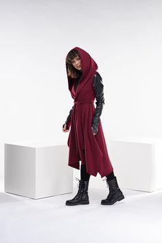 Gothic Cloak, Leather Cloak, Witch Cape, Cyberpunk Cosplay, Mantel Cape, Shipping Documents, Cyberpunk Clothing, Wool Cape Coat, Long Sweater Coat