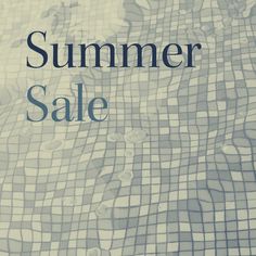 a book cover with the title summer sale written in blue and white checkered paper