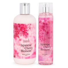 In spring, Cherry Trees across Japan bloom in beautifully delicate pink and the air is sweet with a romantic scent that signals the end of winter – and the rebirth of life in spring. This gorgeous personal care combo packs this powerful, yet relaxing scent. Bath And Body Gift Set, Scented Body Lotion, Fragrance Lotion, Gift Sets For Her, Moisturizing Body Lotion, Spa Gifts Set, Japanese Cherry Blossom, Mist Spray, Spa Gifts