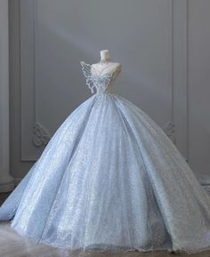 #fashion #aesthetic #gorgeousfashion #wedding #weddingdress #coquette #wonderful #cinderella Baby Blue Wedding Dresses, Cinderella Ball Gown, Gown Cinderella, Cinderella Wedding, Instagram Dress, Prom Ball Gown, Cinderella Dresses, Princess Ball Gowns