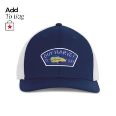 in stock Guy Harvey, Crown Logo, Coastal Blue, Scarf Men, Patch Logo, Hats For Men, Caps Hats, Trucker Hat, Pick Up