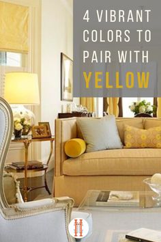 four vibrant colors to pair with yellow furniture