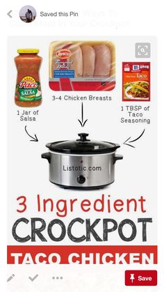 an advertisement for the 3 ingredient crockpot is shown