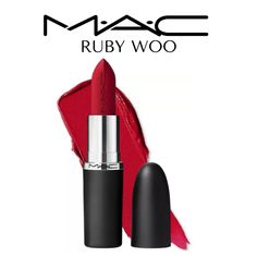 Brand New In Box Mac Red Lipsticks, Ruby Woo Lipstick, Mac Ruby Woo, Ruby Woo, New Mac, Lipstick Swatches, Beauty Boutique, Makeup Lipstick, Love Me