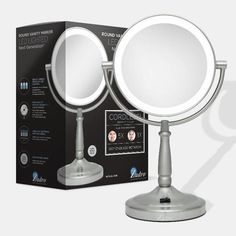 See your beauty up close and personal with this Lighted Makeup Mirror with Magnification & Cordless! Its optical quality glass and cool white temperature LED chip create the perfect lighting for makeup application - plus, it swivels for maximum convenience. With 10x and 1x double-magnification mirrors plus a cordless design (batteries not included), this is the true power couple for makeup lovers. Get ready to reflect your beauty! Lighted Makeup Mirror, Makeup Lovers, Makeup Mirror With Lights, Up Close And Personal, Makeup Mirrors, Shop Makeup, Batteries Not Included, Toggle Switch, Ring Light