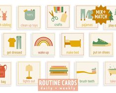 the routine cards are designed to help kids learn how to use them