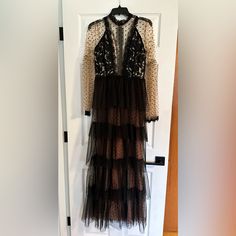 New With Tags. I’m 5’11” And Hits Just Above The Ankle. Size Fits Like A Medium Black Lace Maxi Dress For Fall, Black Long Sleeve Lace Maxi Dress, Nude Long Dresses, Black Lace Long Sleeve Maxi Dress, Shein Dress, Long Dress, Colorful Dresses, Womens Dresses, Dresses