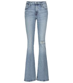 Faded Blue Jeans, High Line, Blue Frames, 70s Inspired, Online Shops, Slim Legs, Distressed Jeans, Fashion Item, High Waist Jeans