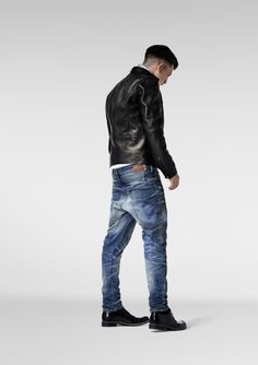 G-Star F/W Men’s Lookbook Leather Jeans Men, Sagging Pants, G Star Raw Jeans, Black Men Fashion Swag, Tuxedo Shirt, Classy Men, Leather Jeans, Stylish Pants