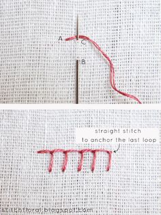 the stitches are stitched together to make a pattern